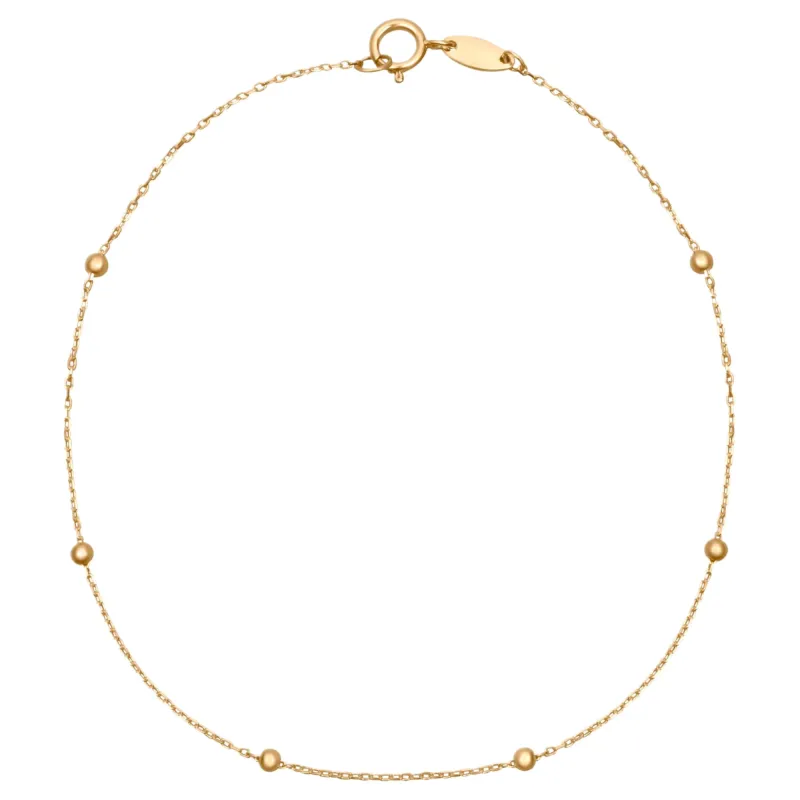 Elements Gold GB511 Fine Ball Station Bracelet in 9ct Gold made by H.S. Johnson