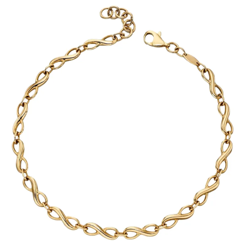 Elements Gold GB471 Infinity Tennis Bracelet in 9ct Gold sold by H.S. Johnson