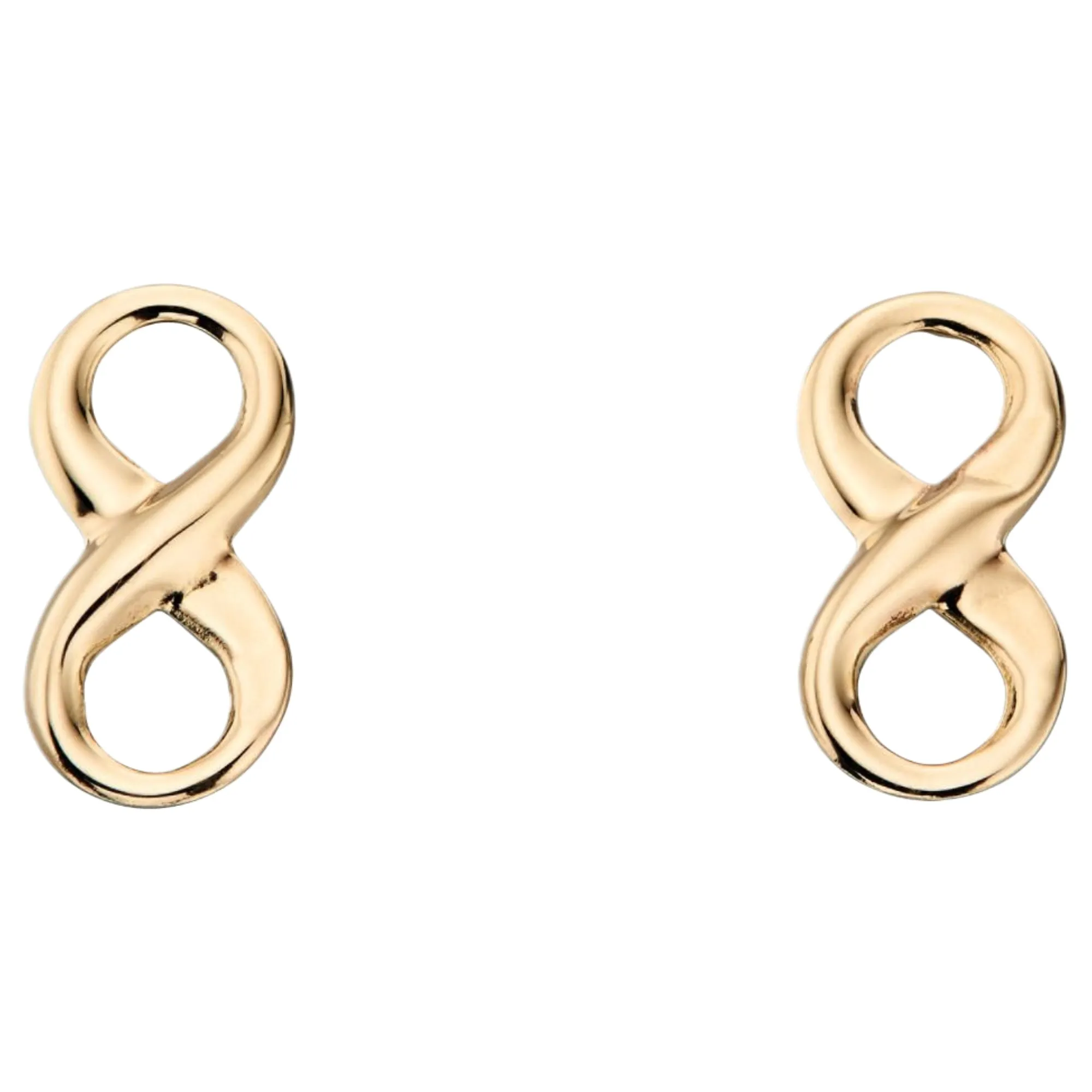 Elements Gold GE2157 Infinity Symbol Stud Earrings in 9ct Gold sold by H.S. Johnson
