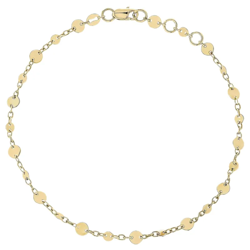 Elements Gold GB525 Discs and Chain Bracelet in 9ct Gold made by H.S. Johnson