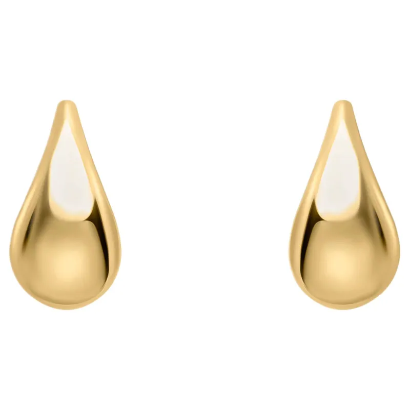 Elements Gold GE2470 Plain Teardrop Stud Earrings in 9ct Gold sold by H.S. Johnson