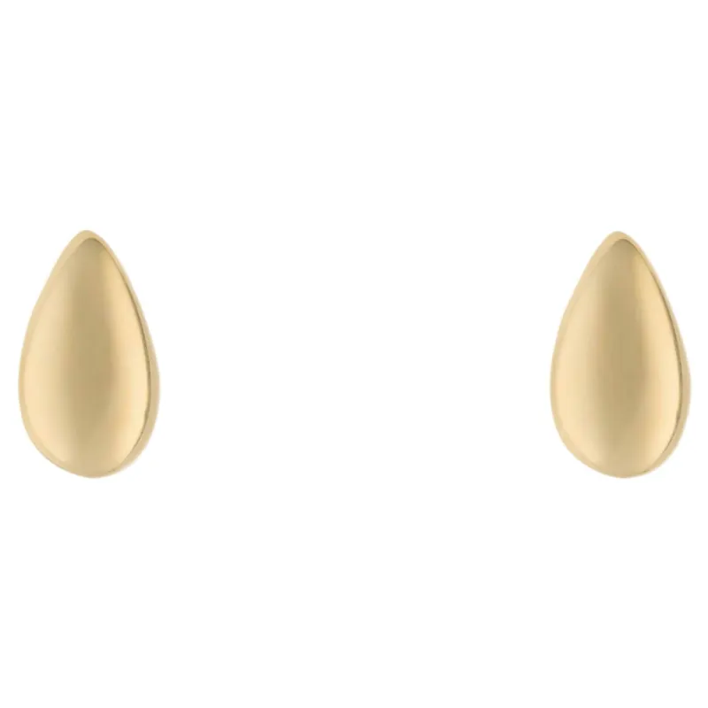 Elements Gold GE2433 Plain Teardrop Stud Earrings in 9ct Gold sold by H.S. Johnson