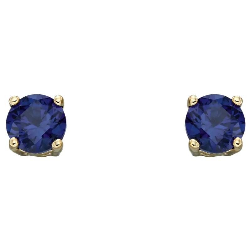 Elements Gold GE2334 Birthstone Stud Earrings in 9ct Gold made by H.S. Johnson