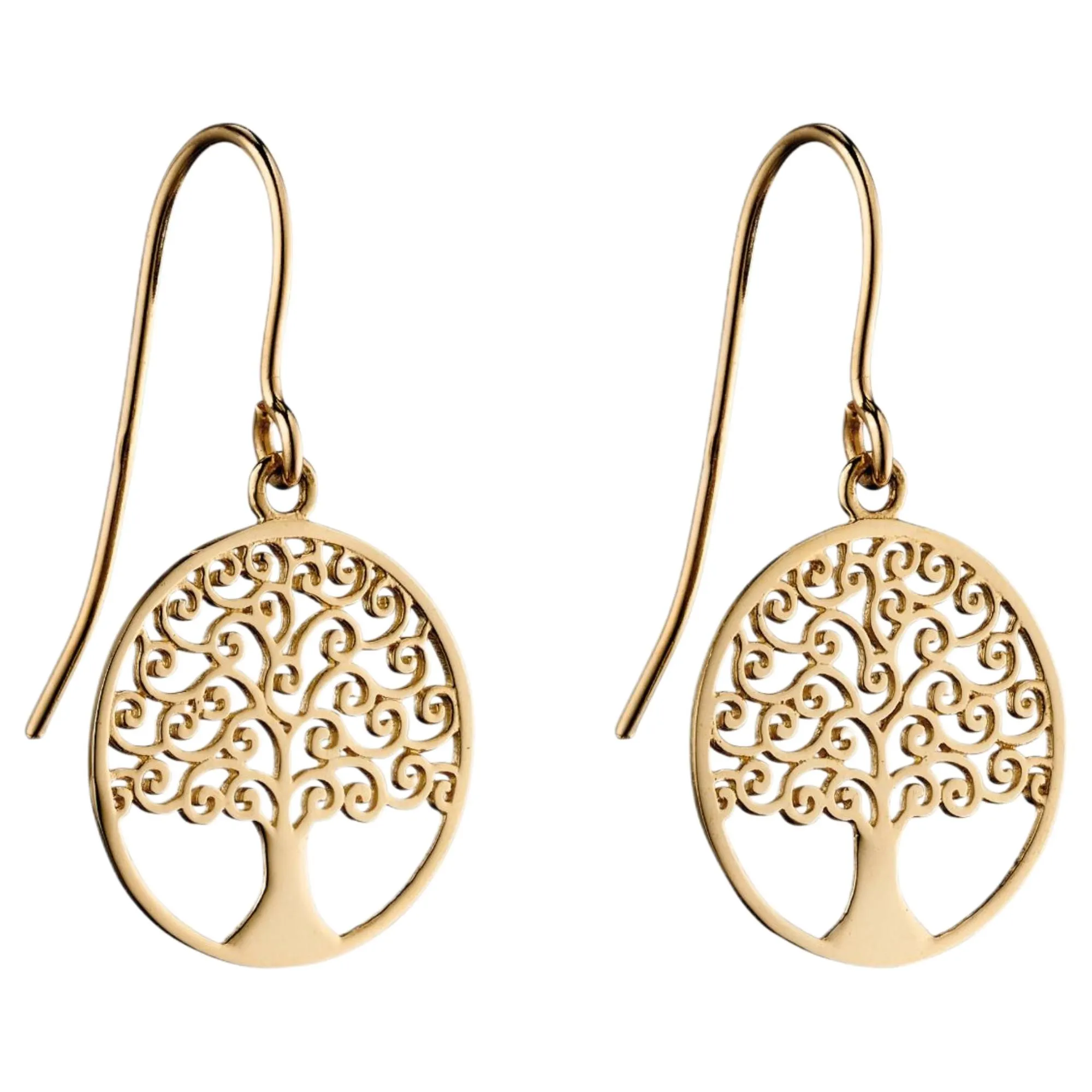 Elements Gold GE2306 Detailed Tree of Life Earrings in 9ct Gold sold by H.S. Johnson