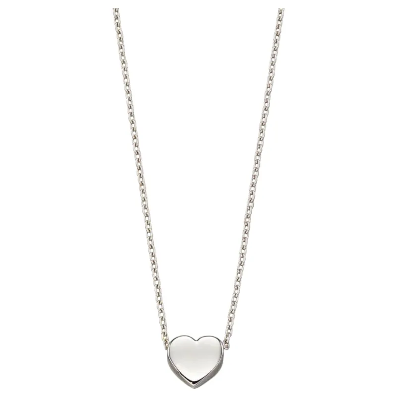 Elements Gold GN308 Small Heart Necklace in 9ct White Gold sold by H.S. Johnson