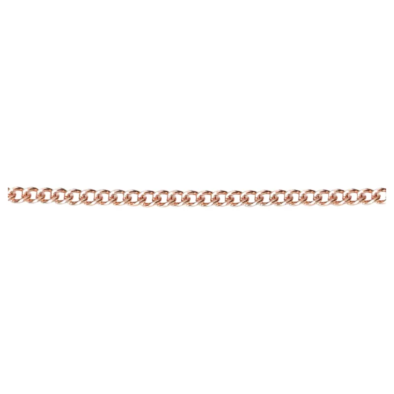 Elements Gold GN219 0.8mm Diamond Cut Curb Necklace in 9ct Rose Gold sold by H.S. Johnson
