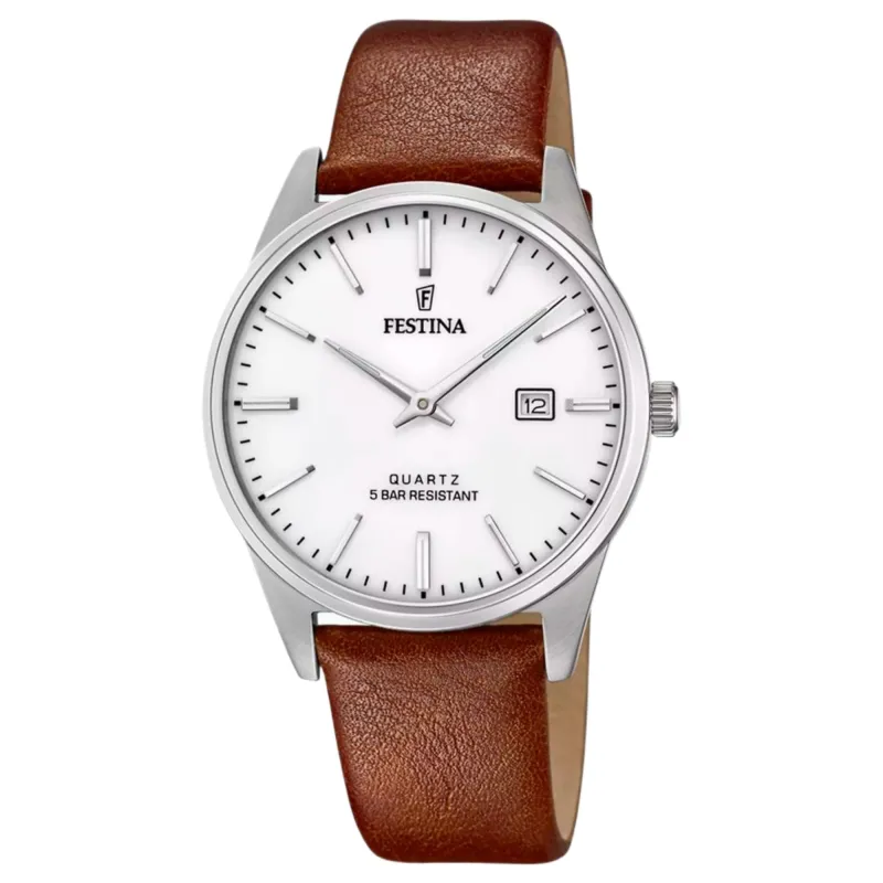 Festina F20512/2 Men's Classic White Dial Watch sold by H.S. Johnson