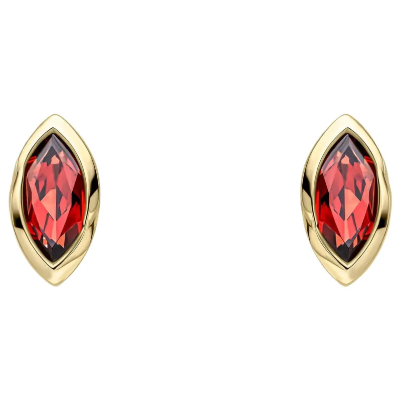 Elements Gold GE2511R Marquise Garnet Stud Earrings in 9ct Gold sold by H.S. Johnson
