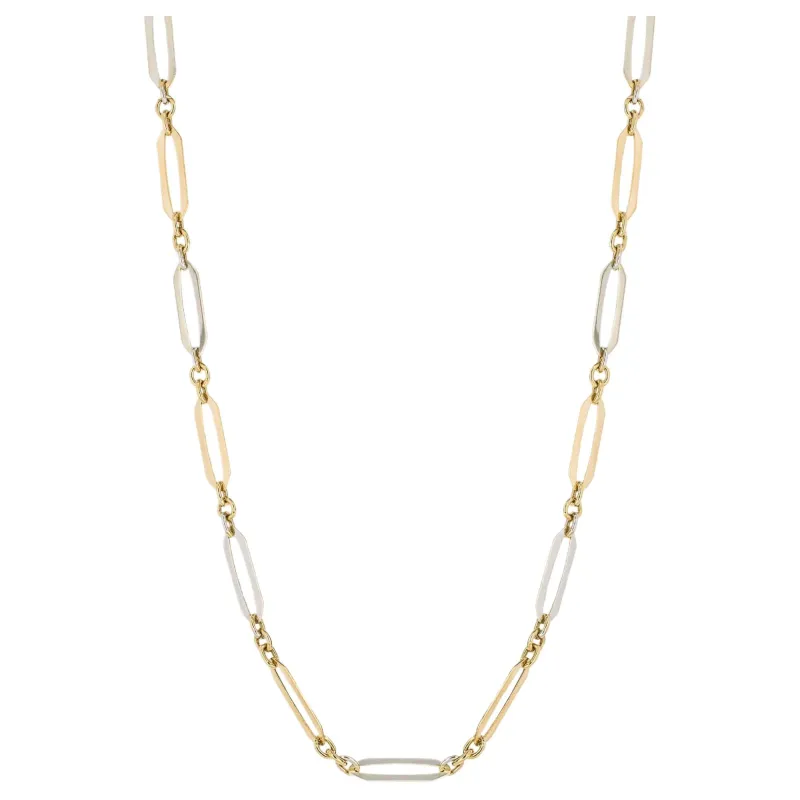 Elements Gold GN364 Elongated Link Chain Necklace in 9ct Gold sold by H.S. Johnson