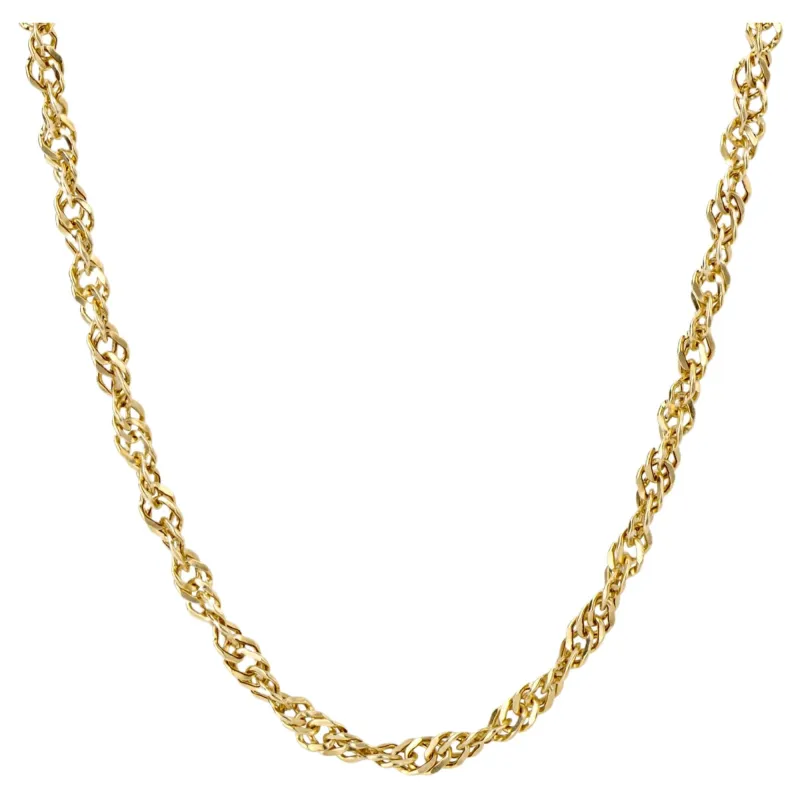 Elements Gold GN379 Singapore Chain Necklace in 9ct Gold sold by H.S. Johnson