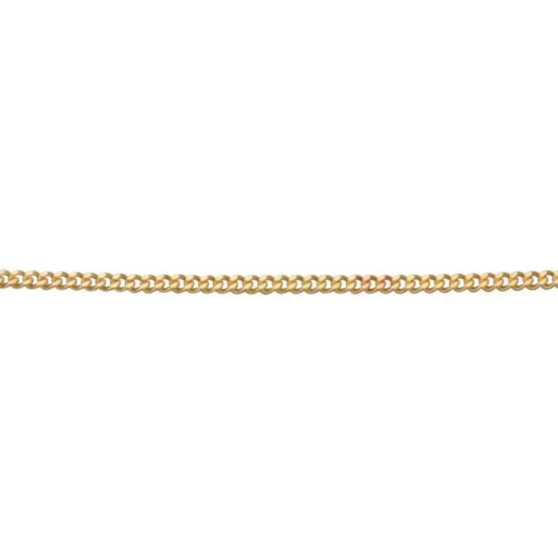 Elements Gold GN202 0.6mm Curb Chain 46cm in 9ct Gold sold by H.S. Johnson