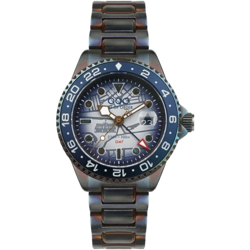 Out Of Order 001-19.LO London GMT Ultra Distressed - Buckingham Palace Watch made by H.S. Johnson