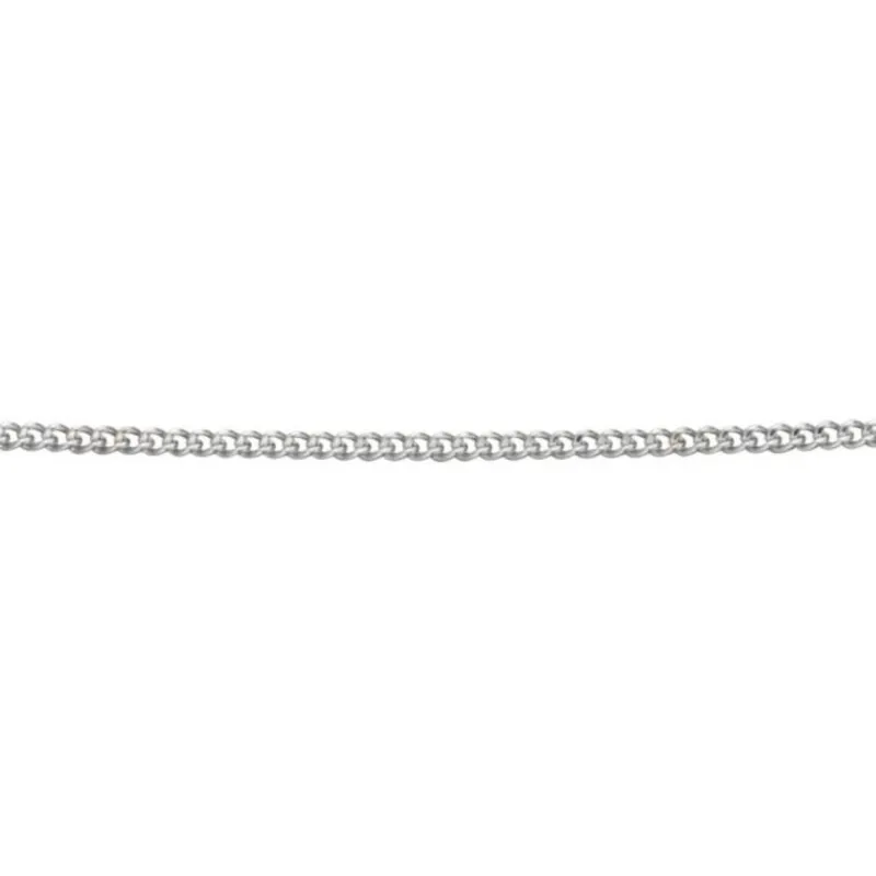 Elements Gold GN200 0.6mm Curb Chain 46cm in 9ct White Gold sold by H.S. Johnson