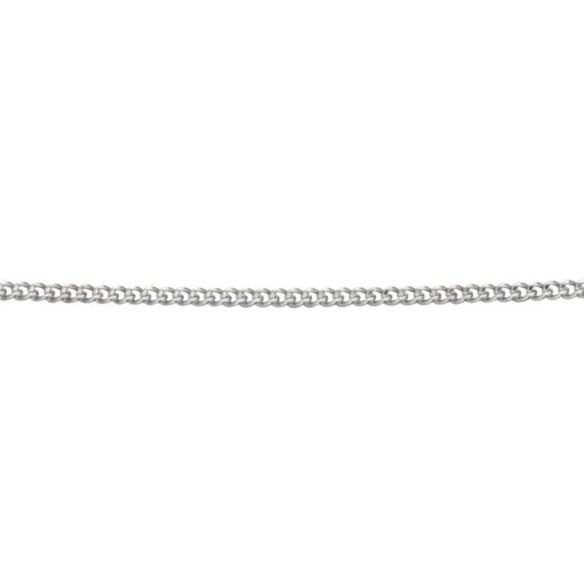 Elements Gold GN200 0.6mm Curb Chain 46cm in 9ct White Gold sold by H.S. Johnson