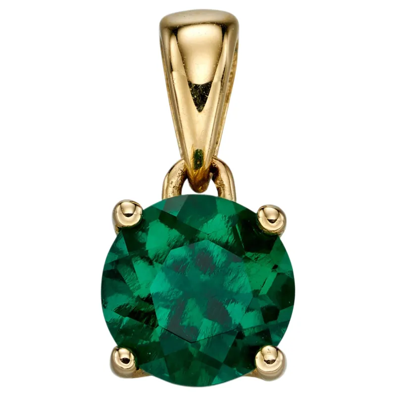 Elements Gold GP2192 May Birthstone Pendant in 9ct Gold sold by H.S. Johnson