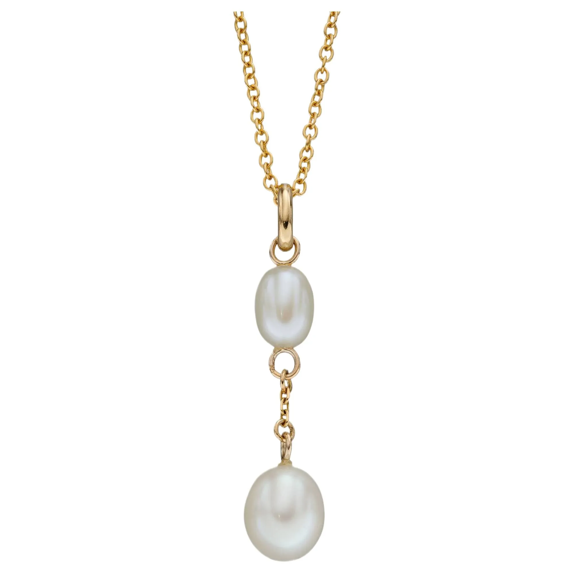 Elements Gold GP2282W Freshwater Pearl Tier Drop Pendant in 9ct Gold sold by H.S. Johnson