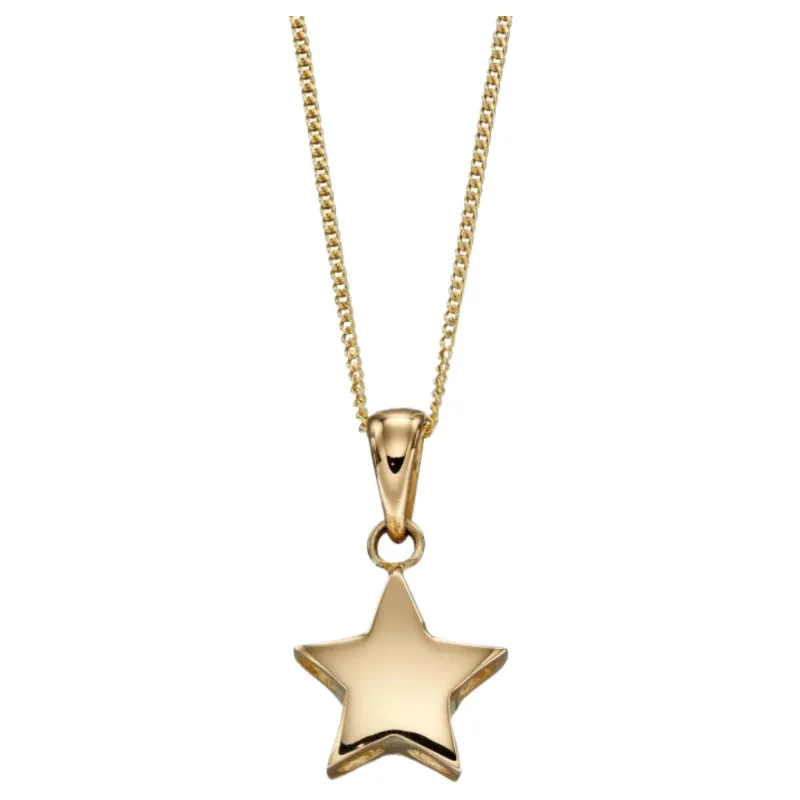 Elements Gold GP2262 Small Star Pendant in 9ct Gold sold by H.S. Johnson