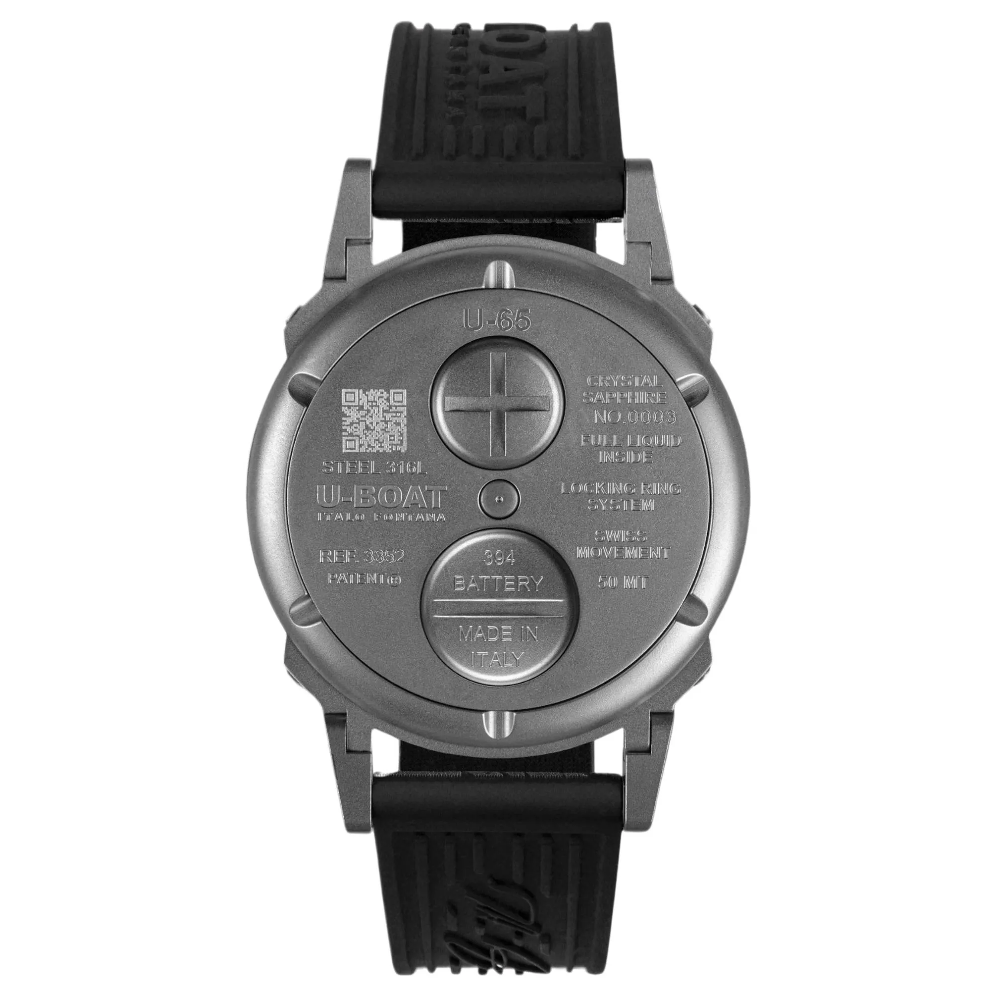 U-Boat 3352 U-65 44MM Turquoise SS Watch sold by H.S. Johnson product image thumbnail 2