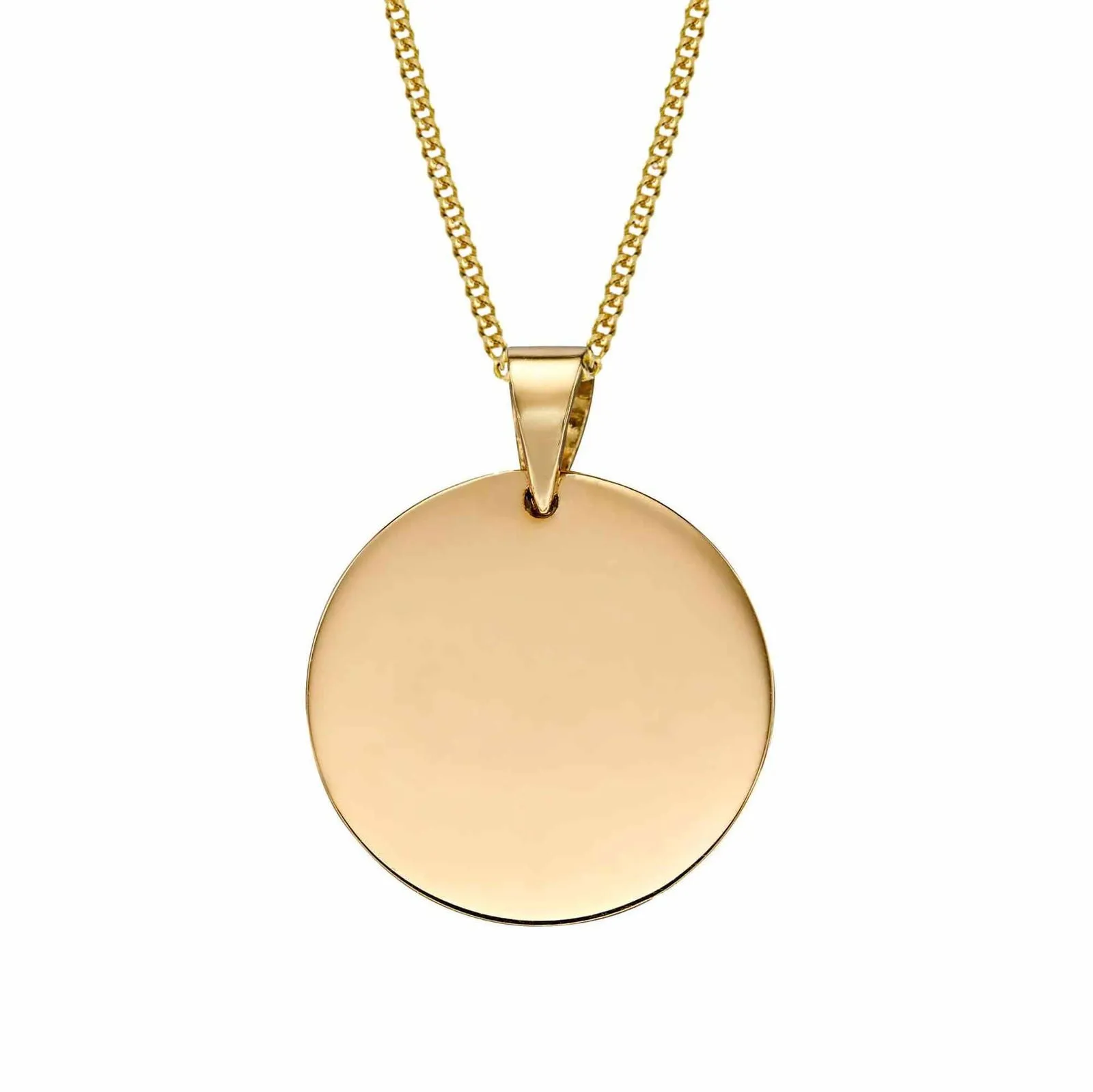 Elements Gold GP2226 Plain Engravable Disc Pendant sold by H.S. Johnson