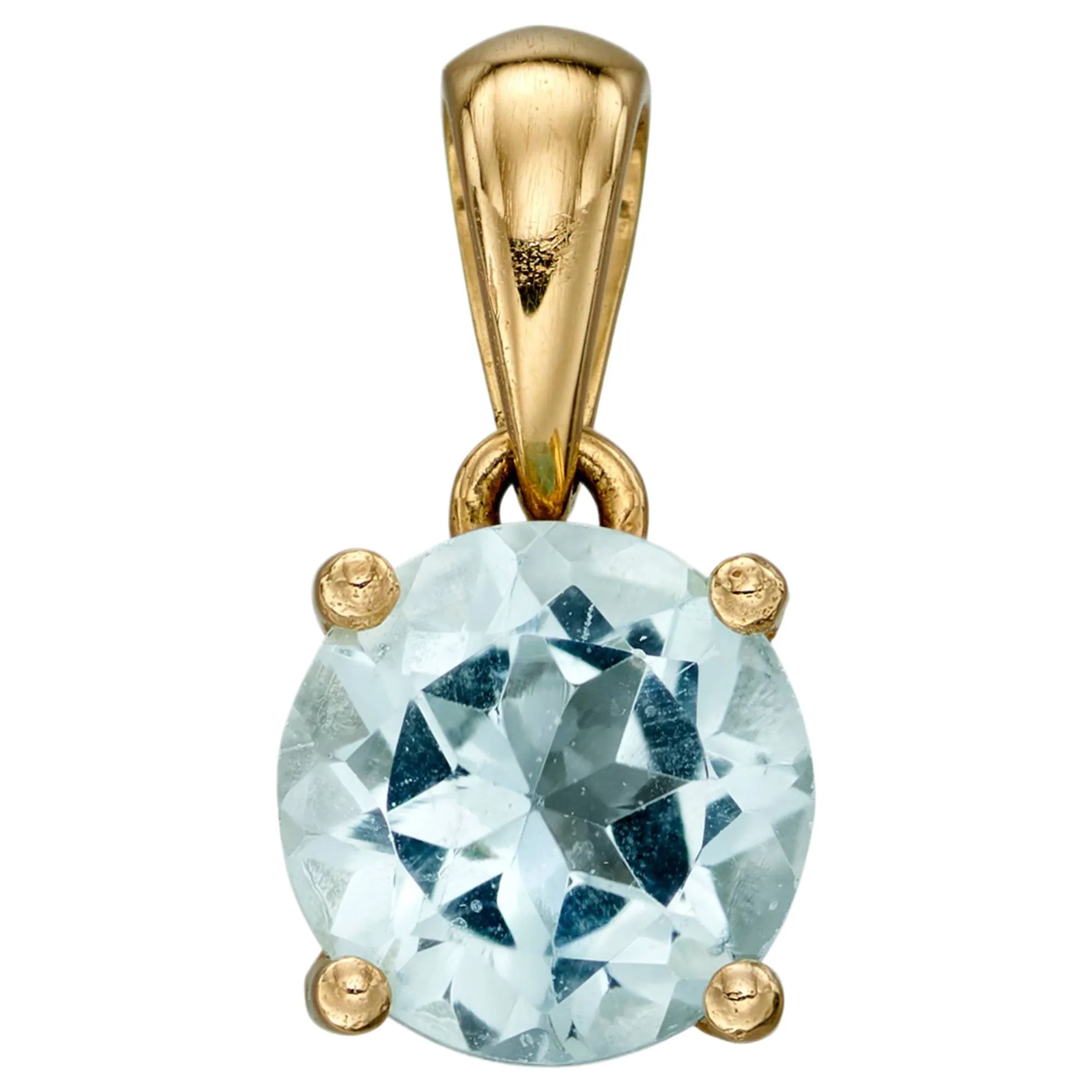Elements Gold GP2191 March Birthstone Pendant in 9ct Gold sold by H.S. Johnson