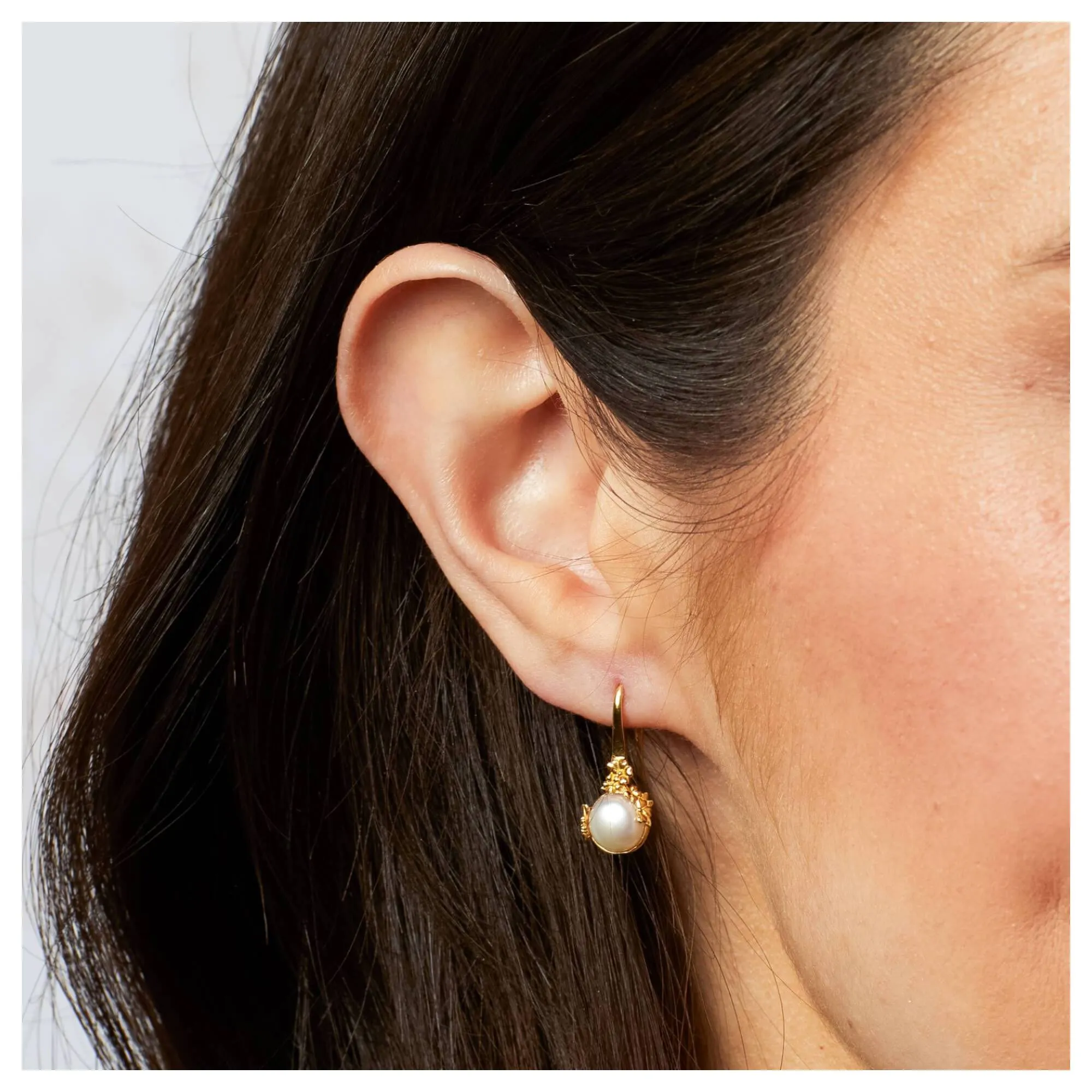 Laura Ashley E6614W Ickleford Tulips Freshwater Pearl Earrings Sterling Silver sold by H.S. Johnson product image thumbnail 2