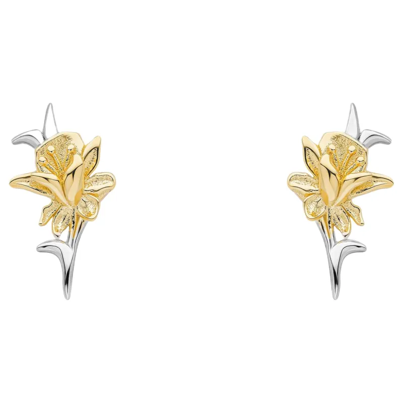Laura Ashley E6608 Heritage Daffodil Stud Earrings Sterling Silver sold by H.S. Johnson