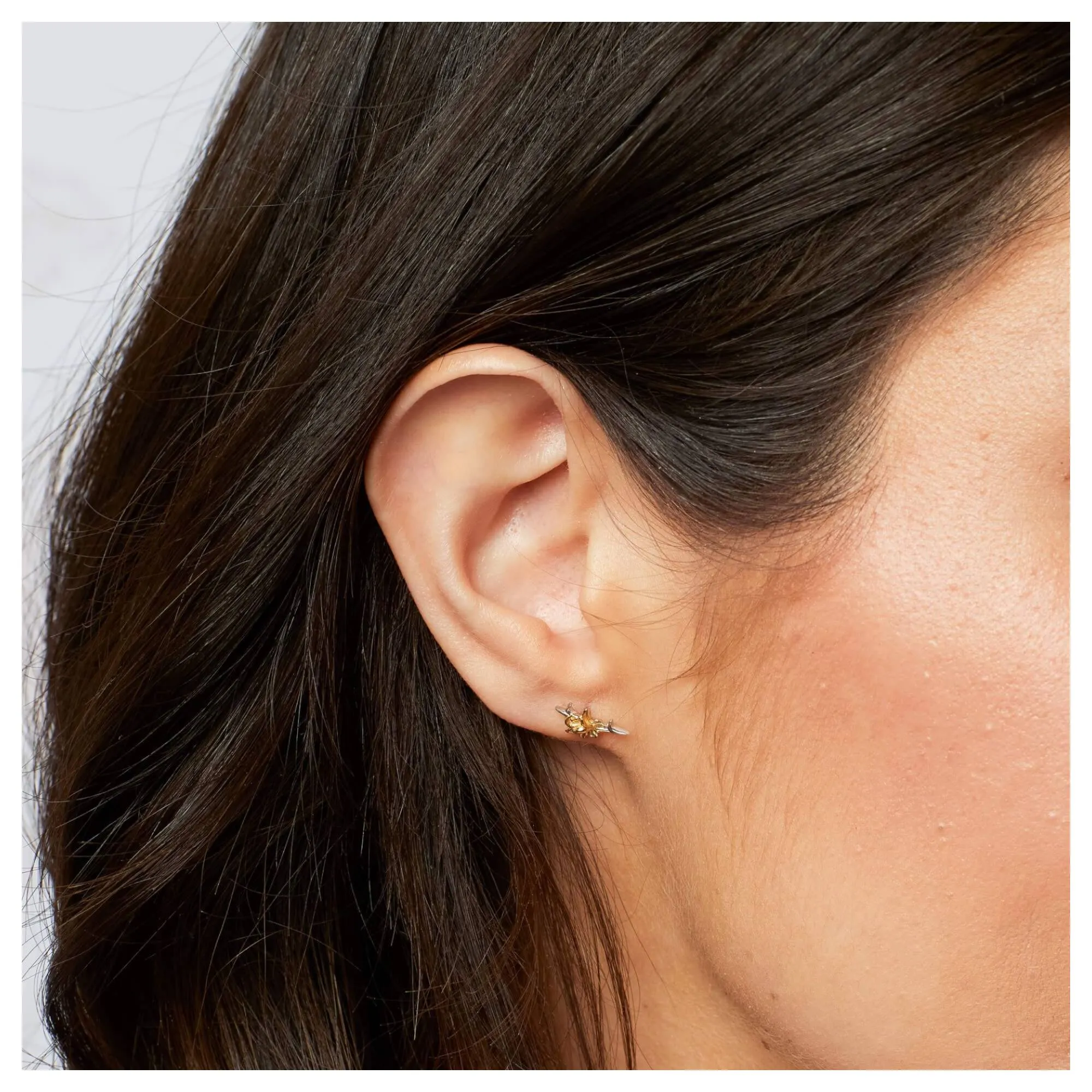 Laura Ashley E6608 Heritage Daffodil Stud Earrings Sterling Silver sold by H.S. Johnson product image thumbnail 2