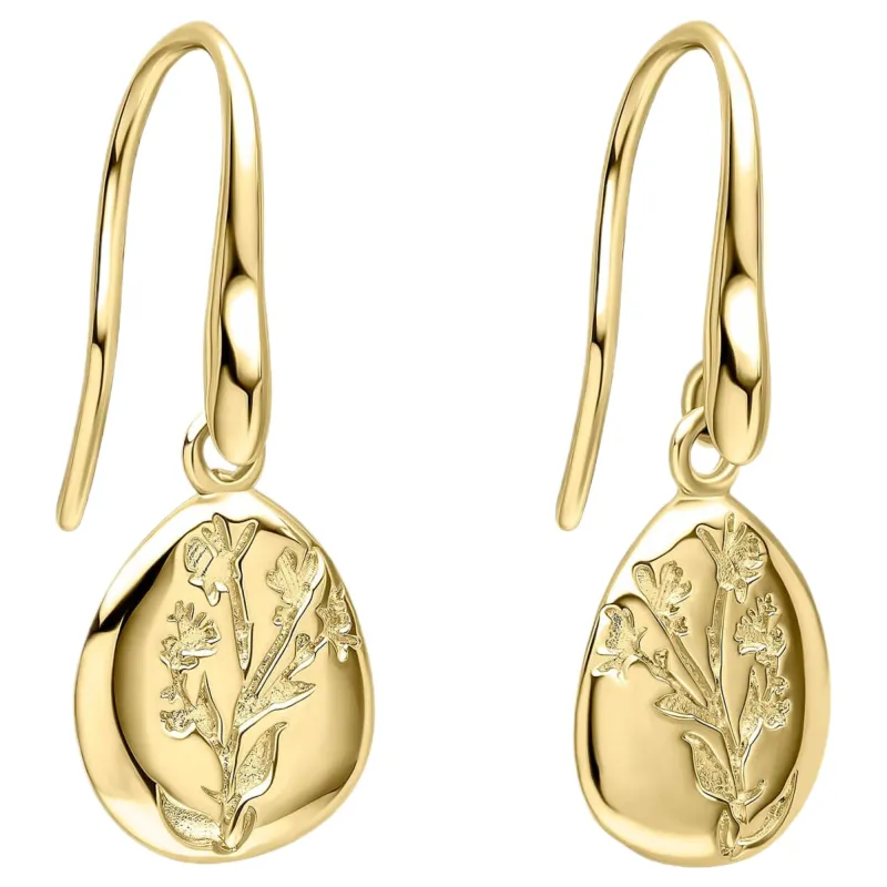 Laura Ashley E6694 Farlington Flowers Hook Earrings Sterling Silver sold by H.S. Johnson