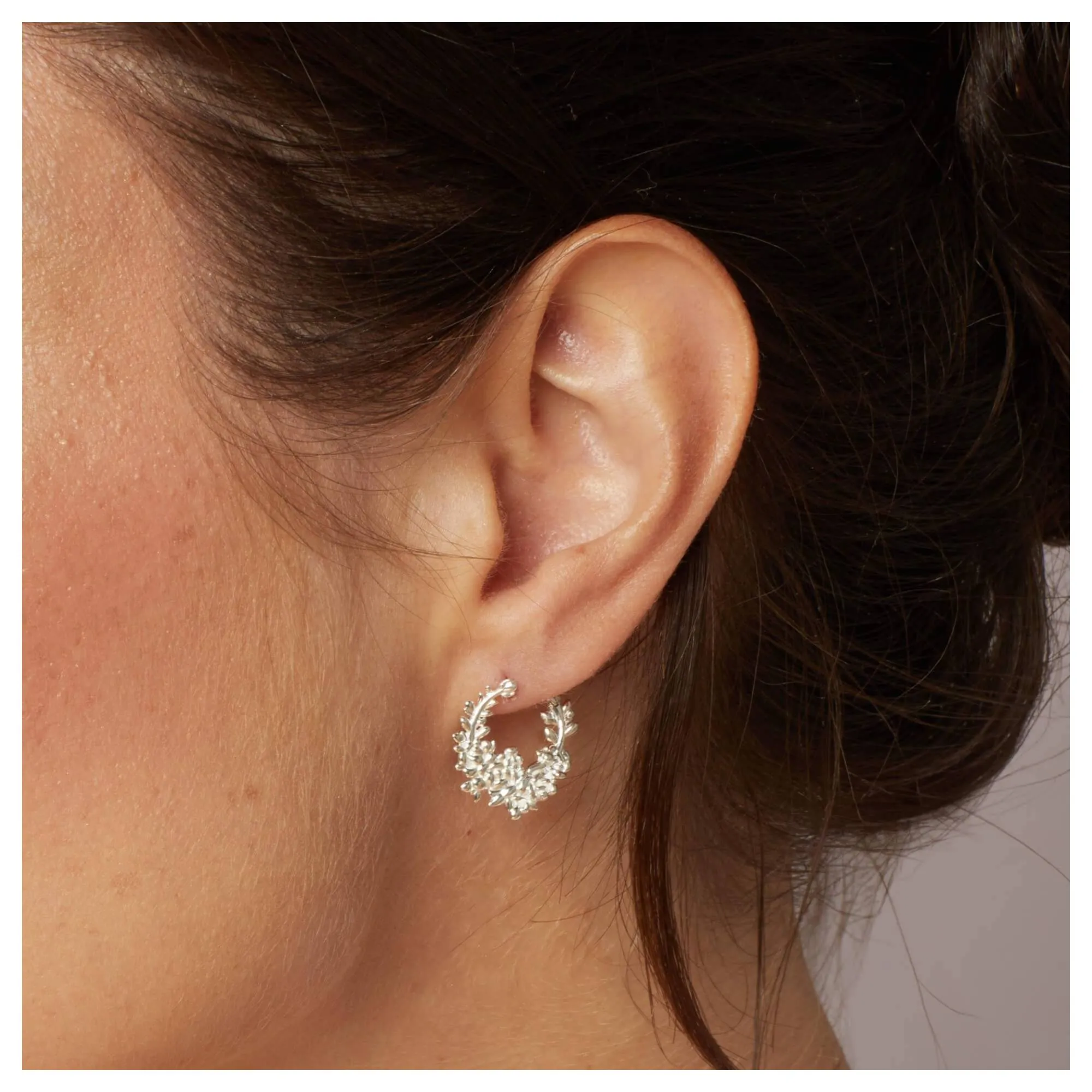 Laura Ashley E6693 Cathedine Hoop Earrings Sterling Silver sold by H.S. Johnson product image thumbnail 2