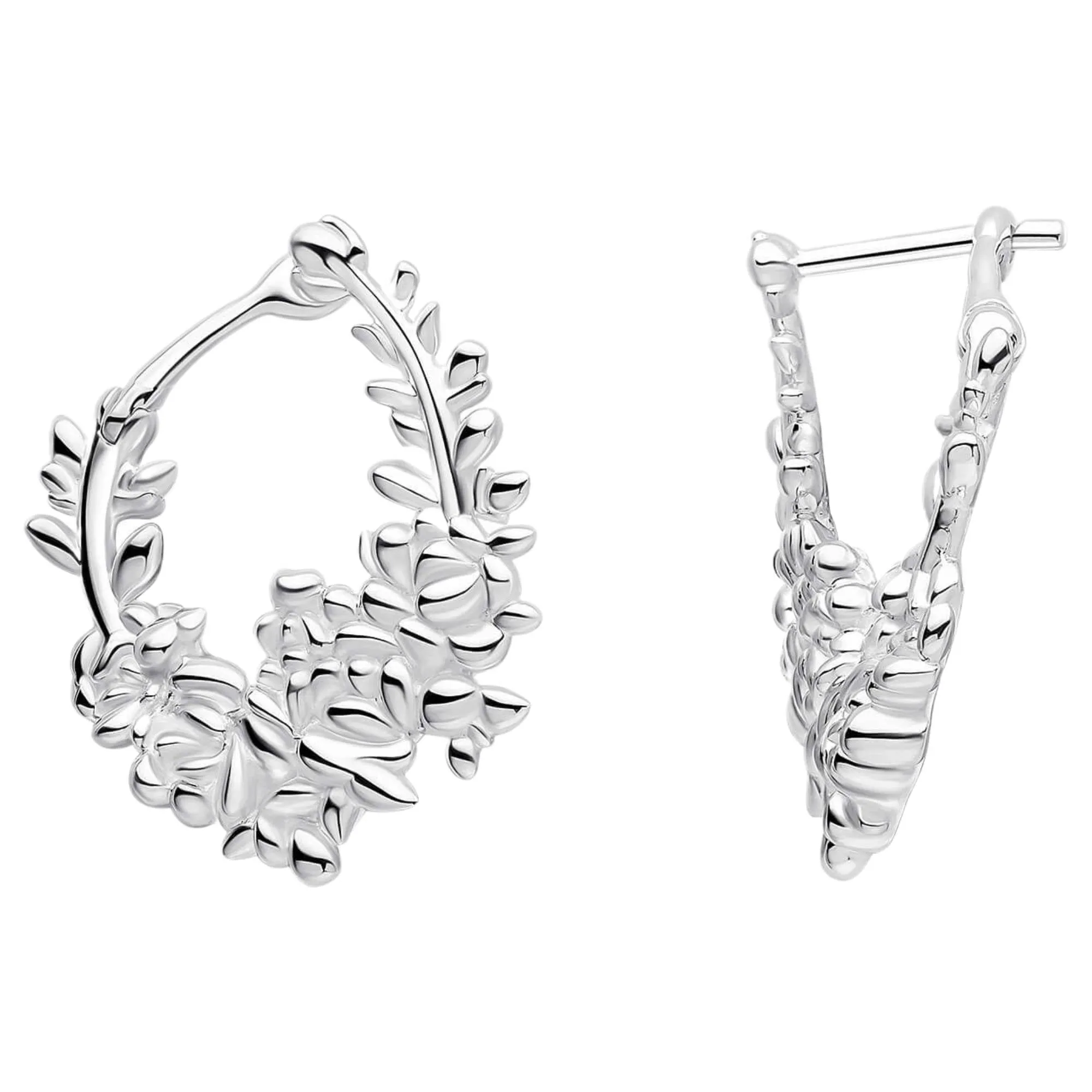 Laura Ashley E6693 Cathedine Hoop Earrings Sterling Silver sold by H.S. Johnson