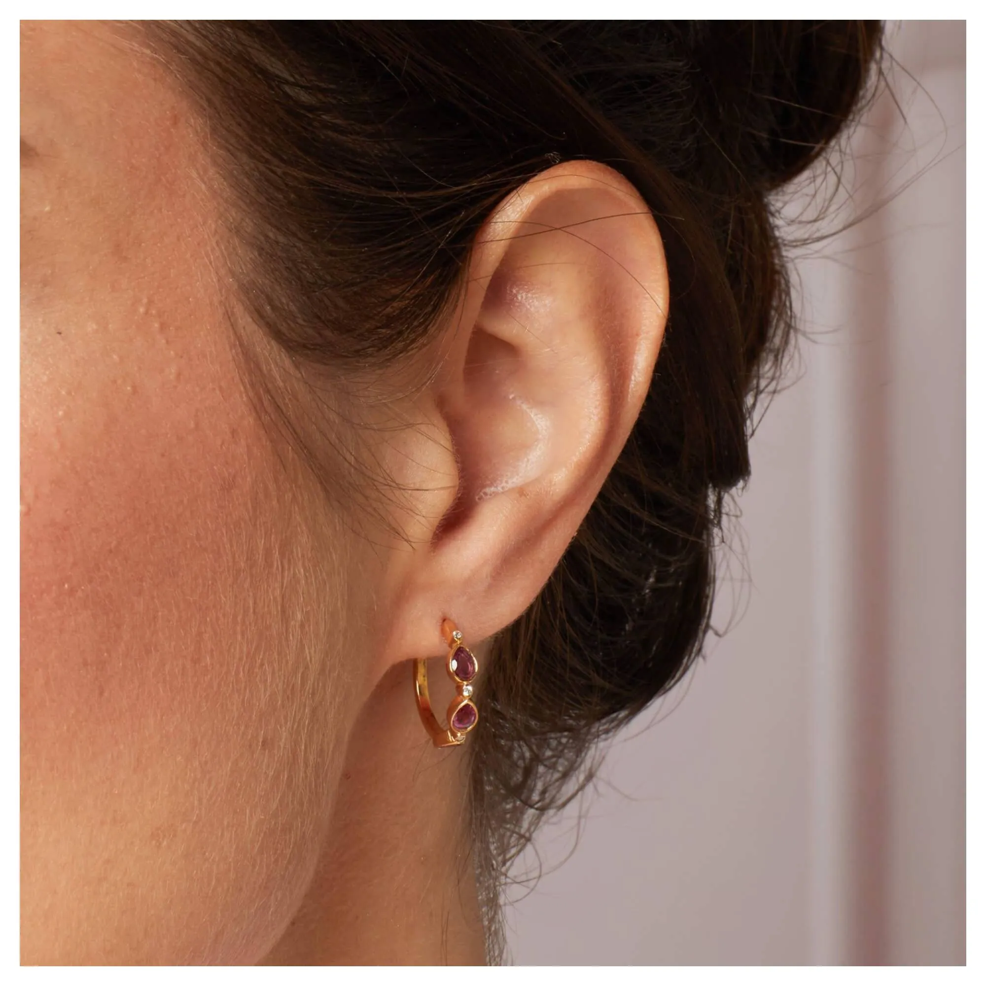 Laura Ashley E6697M Thornage Flowers Hoop Earrings Sterling Silver sold by H.S. Johnson product image thumbnail 2