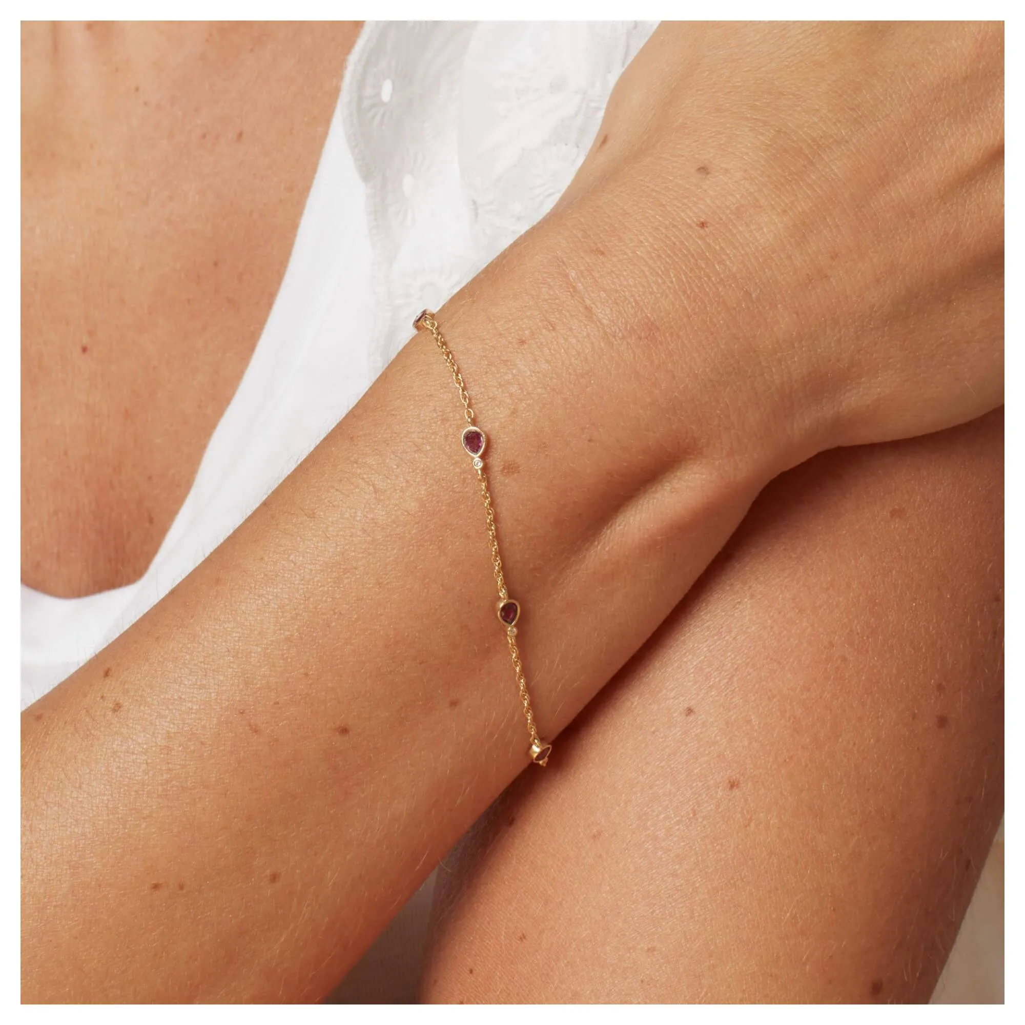 Laura Ashley B5603M Thornage Flowers Station Bracelet Sterling Silver sold by H.S. Johnson product image thumbnail 2