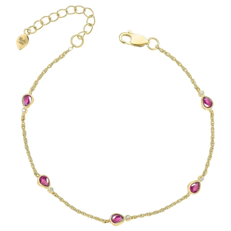 Laura Ashley B5603M Thornage Flowers Station Bracelet Sterling Silver sold by H.S. Johnson