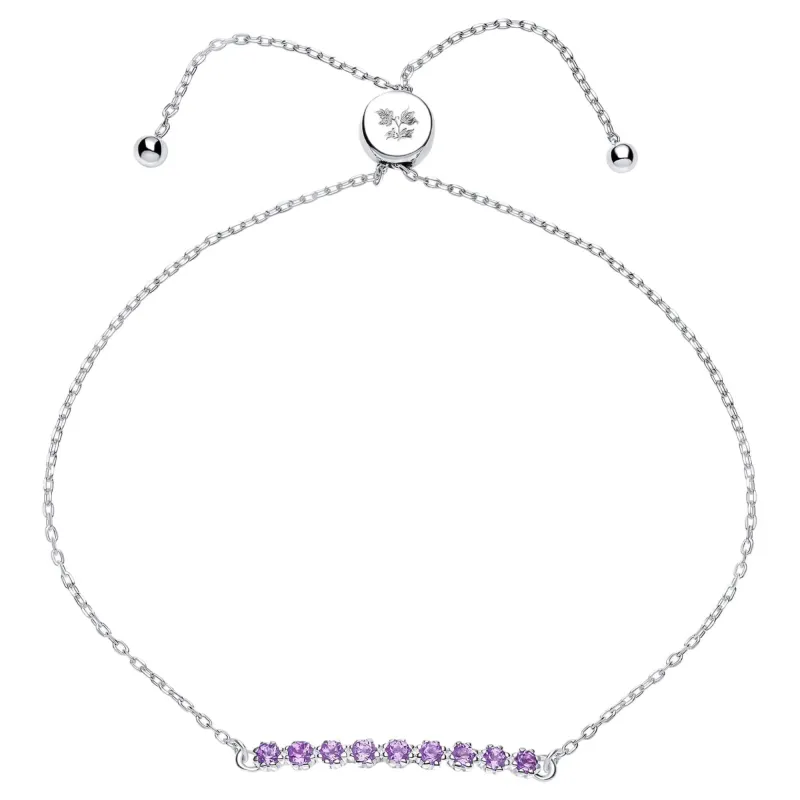 Laura Ashley B5584M Alford Meadow Light Amethyst Bracelet Sterling Silver sold by H.S. Johnson