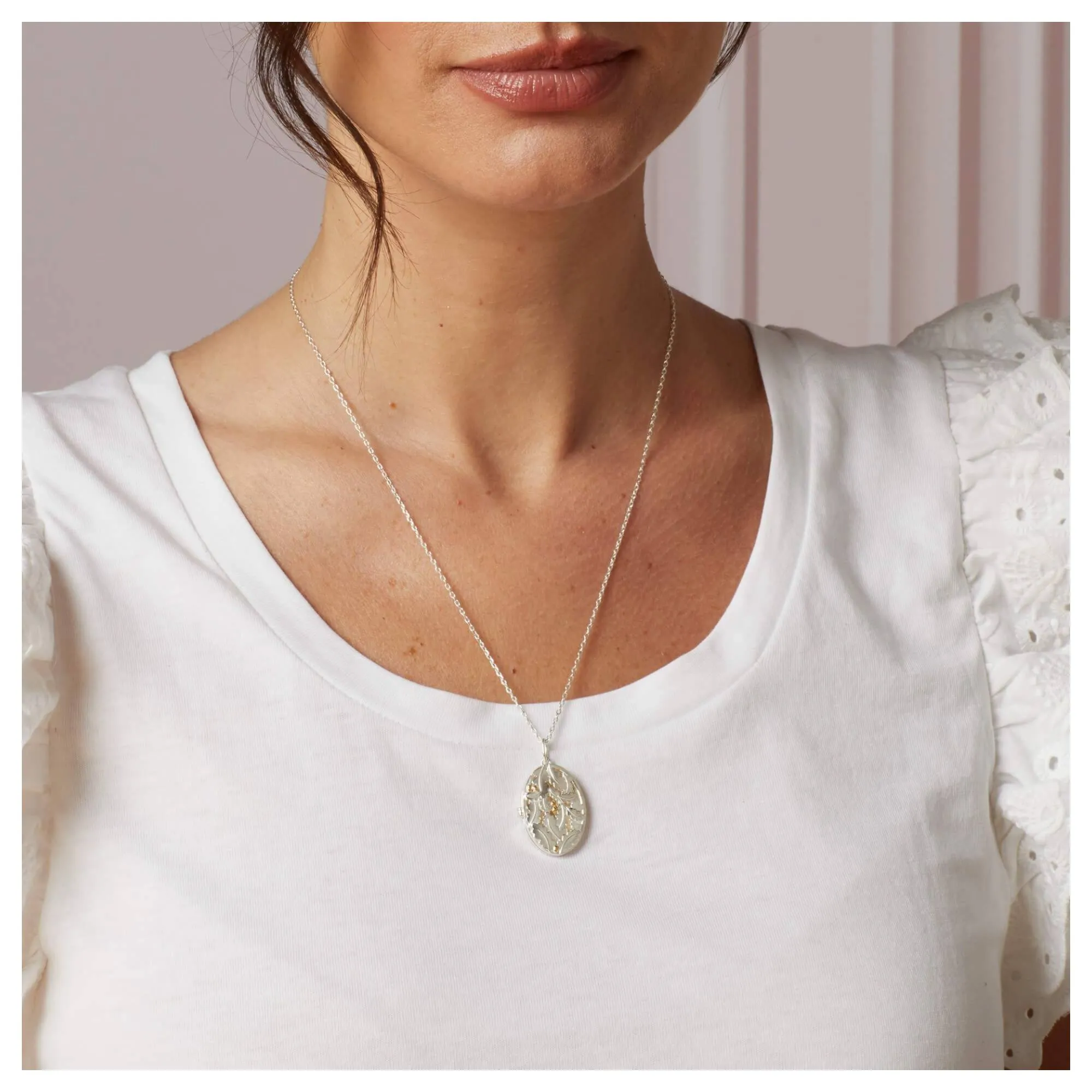 Laura Ashley N4720 Broadoak Locket Necklace Sterling Silver sold by H.S. Johnson product image thumbnail 2