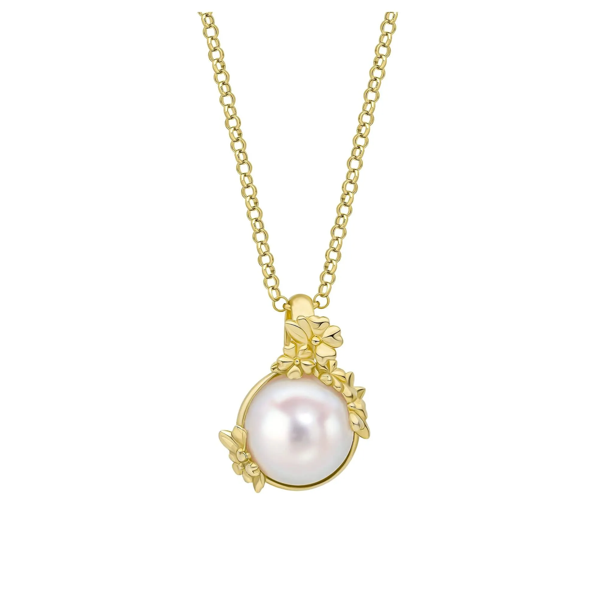 Laura Ashley N4673W Ickleford Tulips Freshwater Pearl Necklace Sterling Silver sold by H.S. Johnson