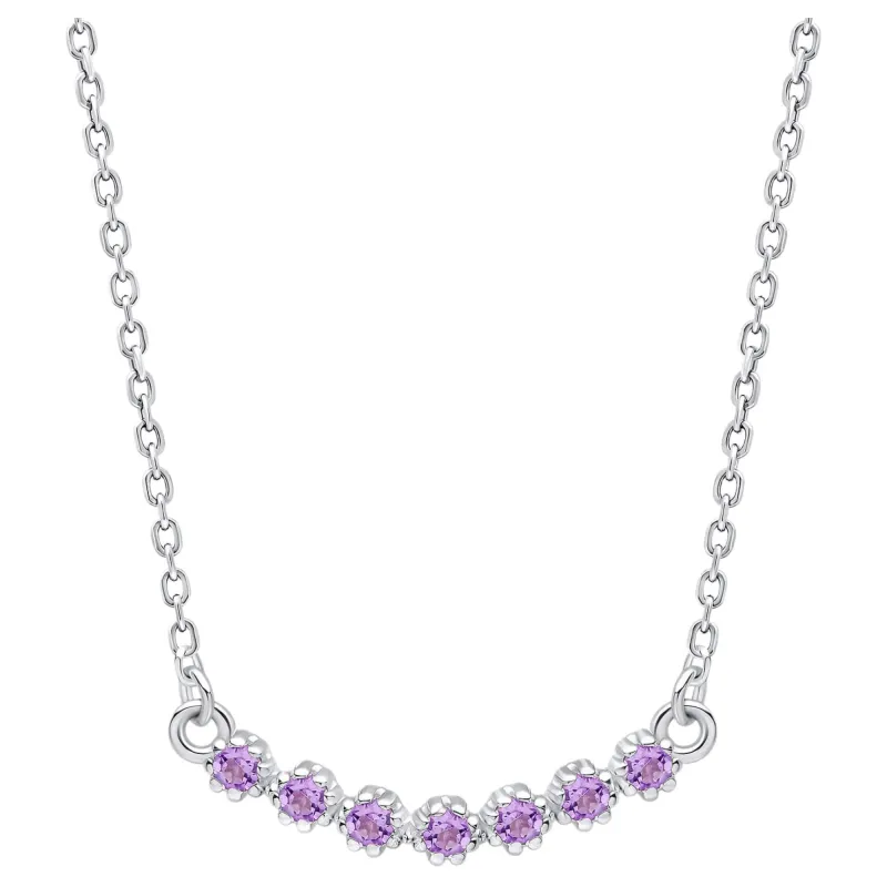 Laura Ashley N4669M Alford Meadow Light Amethyst Necklace Sterling Silver sold by H.S. Johnson