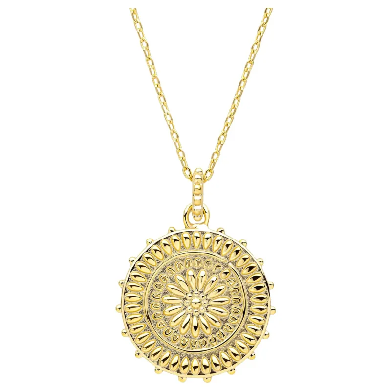 Laura Ashley N4671 Katya Sunflowers Necklace Sterling Silver sold by H.S. Johnson