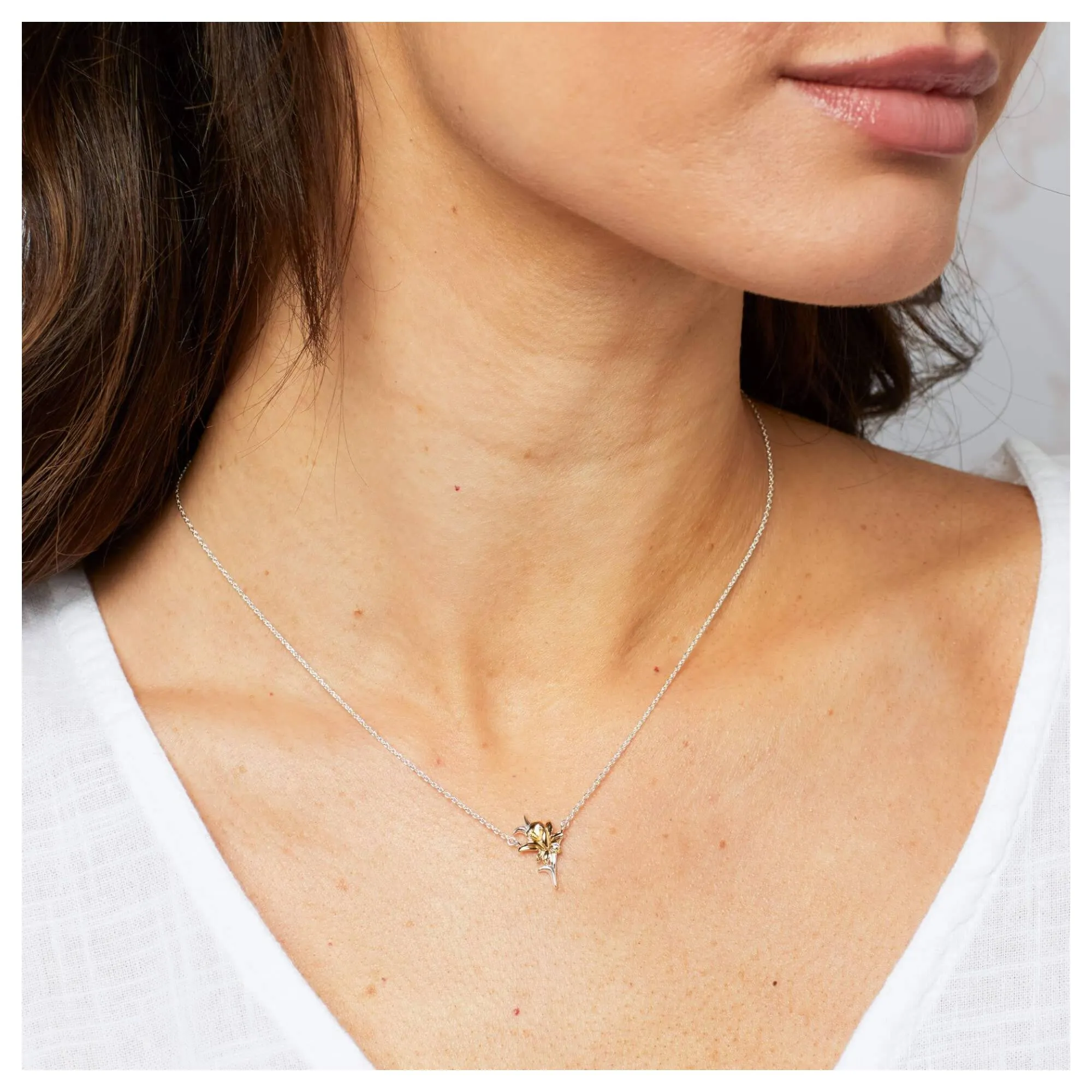 Laura Ashley N4666 Heritage Daffodil Necklace Sterling Silver sold by H.S. Johnson product image thumbnail 2