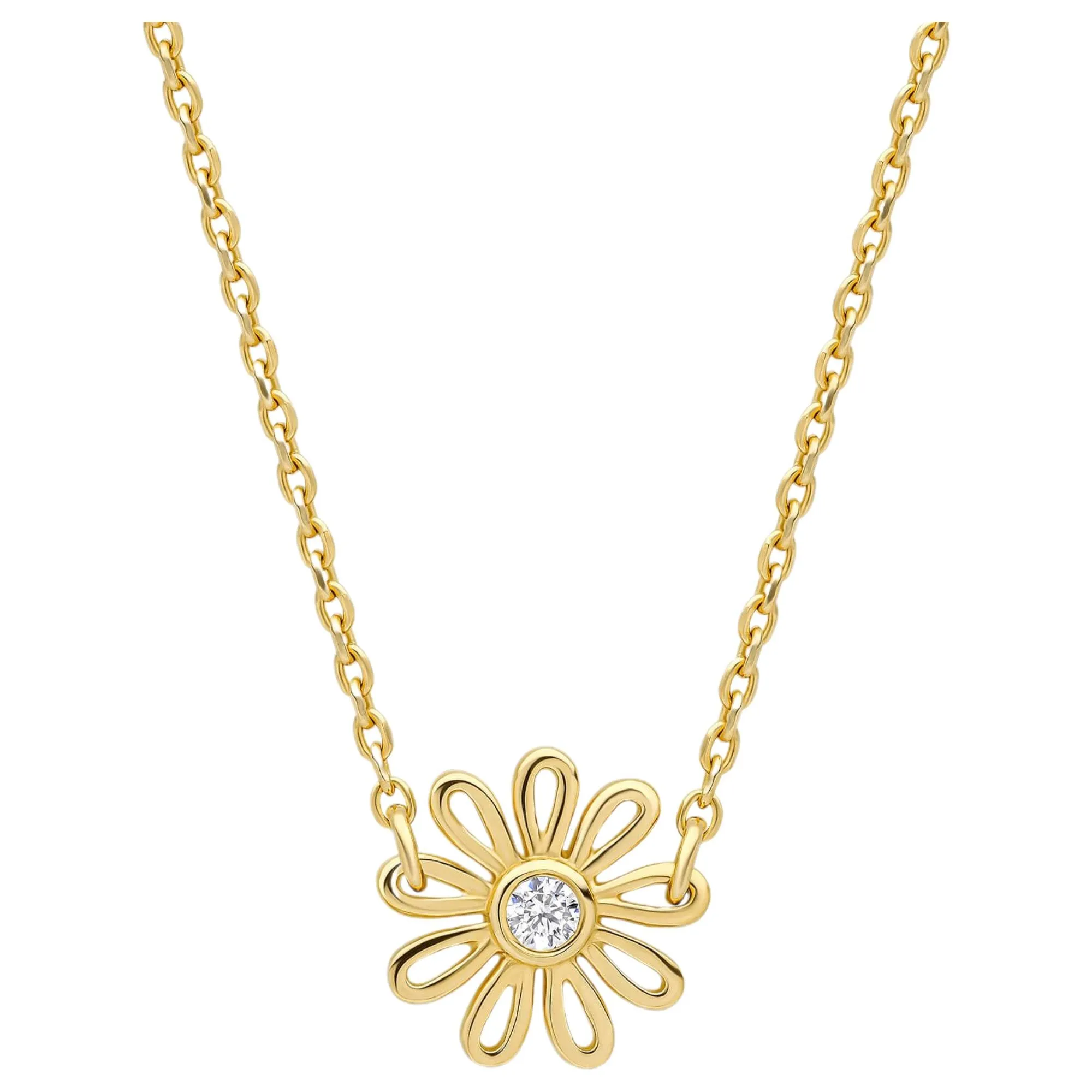 Laura Ashley N4664C Thorncliff Daisy Necklace Sterling Silver sold by H.S. Johnson