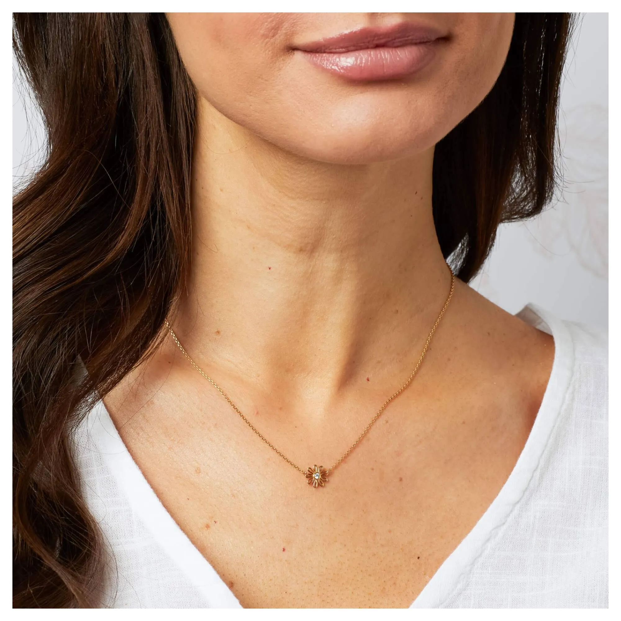 Laura Ashley N4664C Thorncliff Daisy Necklace Sterling Silver sold by H.S. Johnson product image thumbnail 2