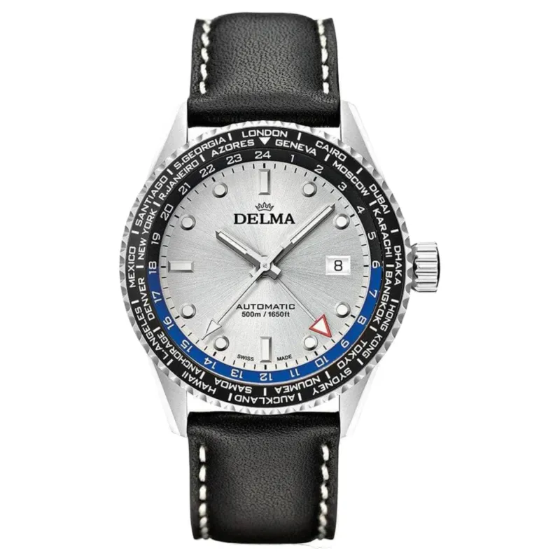 Delma 41601.710.6.061 Cayman Worldtimer Automatic Watch sold by H.S. Johnson