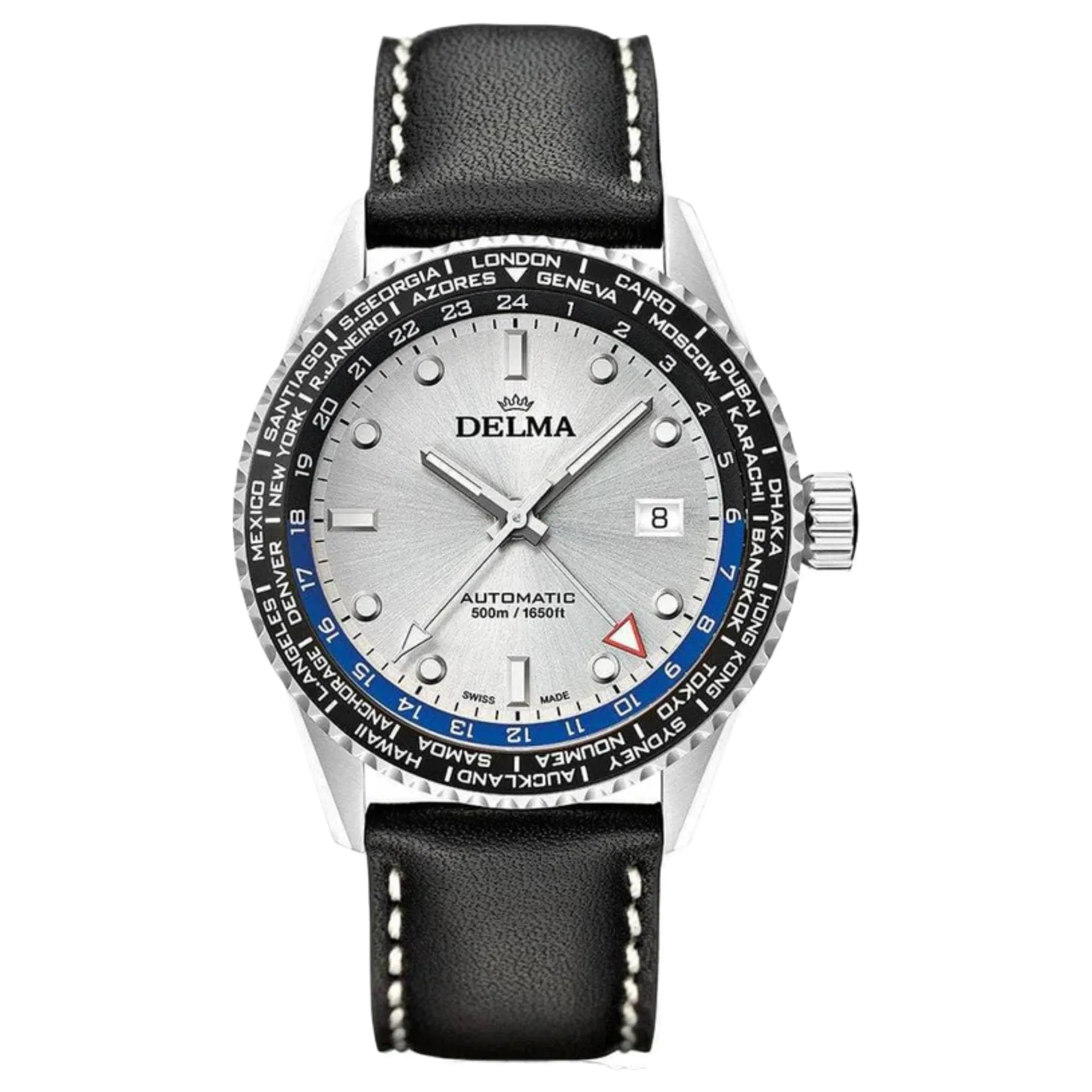 Delma 41601.710.6.061 Cayman Worldtimer Automatic Watch sold by H.S. Johnson