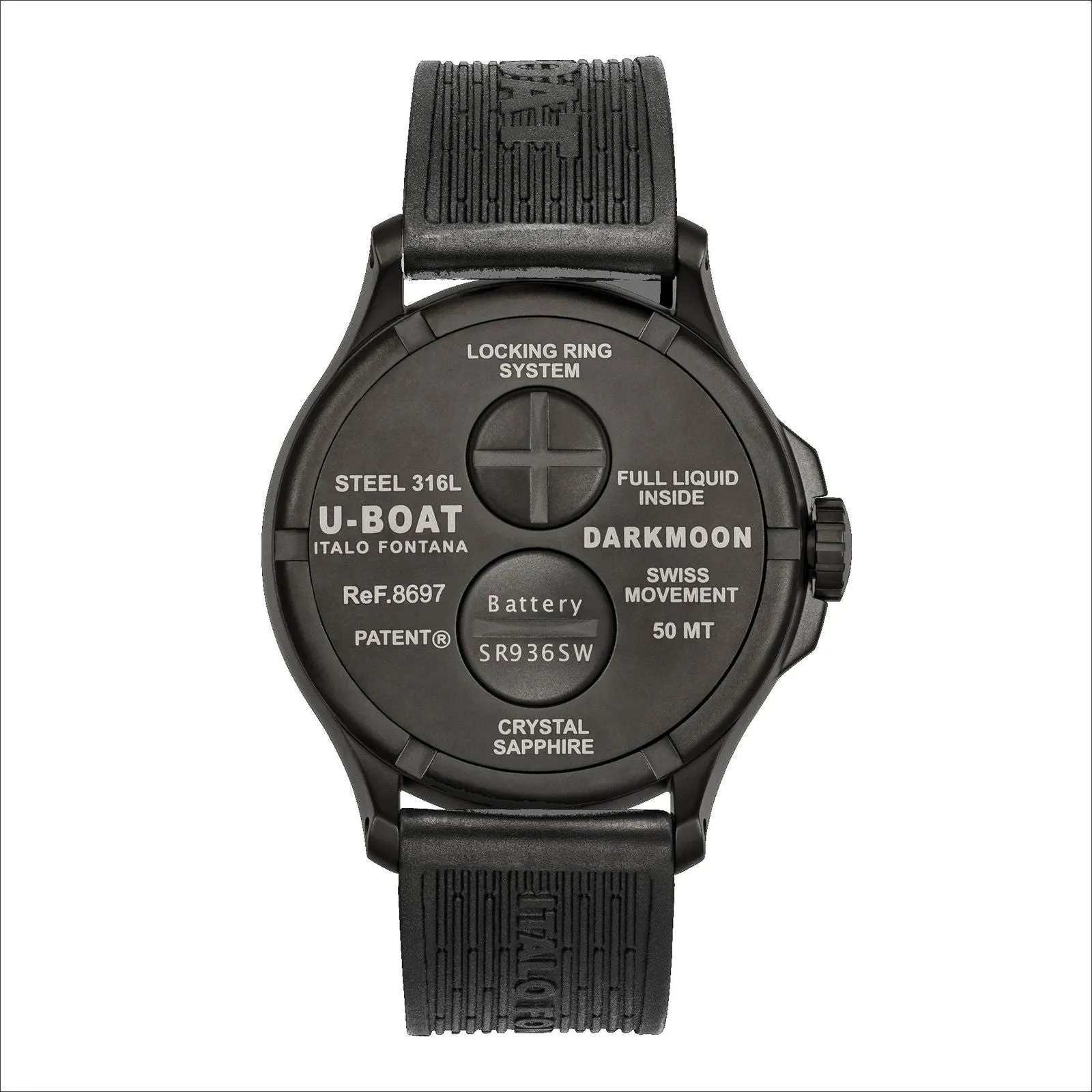 U-Boat 8697/B Darkmoon 44mm Red IPB Soleil Watch sold by H.S. Johnson product image thumbnail 2