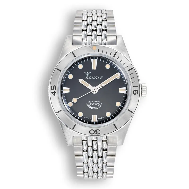 Squale SUPERSSBK.AC Black Dial Steel Bracelet Wristwatch sold by H.S. Johnson