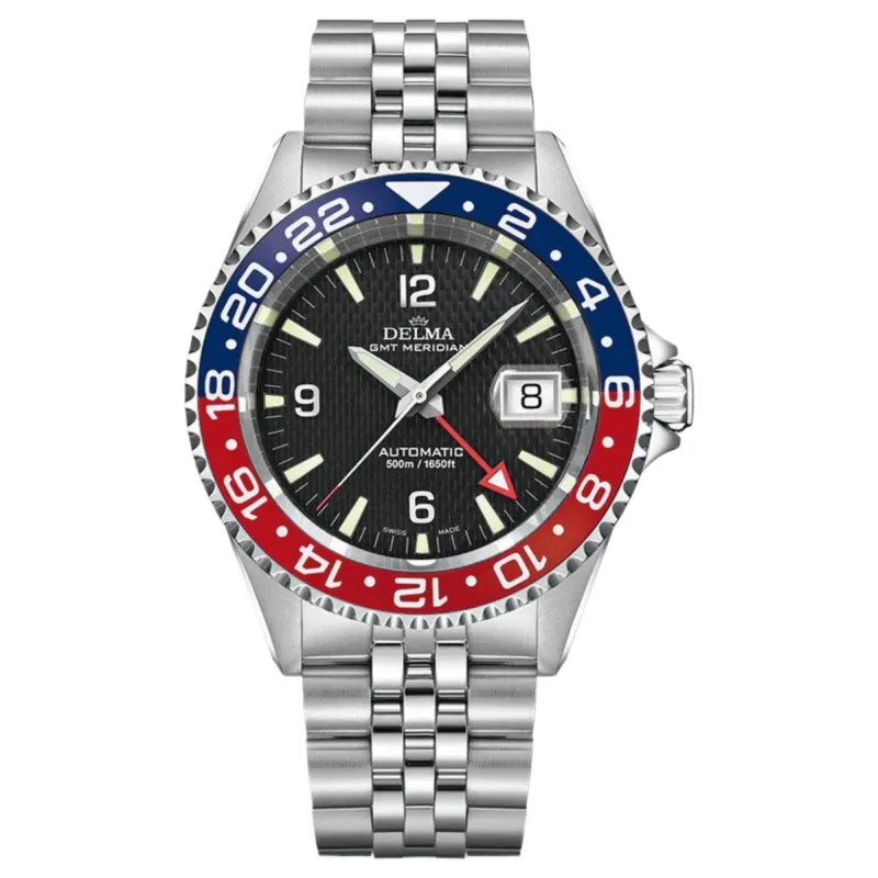 Delma 41702.756.6P034 Santiago GMT Meridian Automatic Watch sold by H.S. Johnson