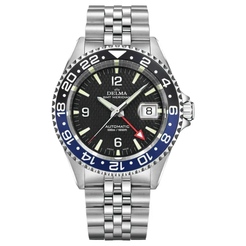 Delma 41702.756.6.034 Santiago GMT Meridian Automatic Watch sold by H.S. Johnson