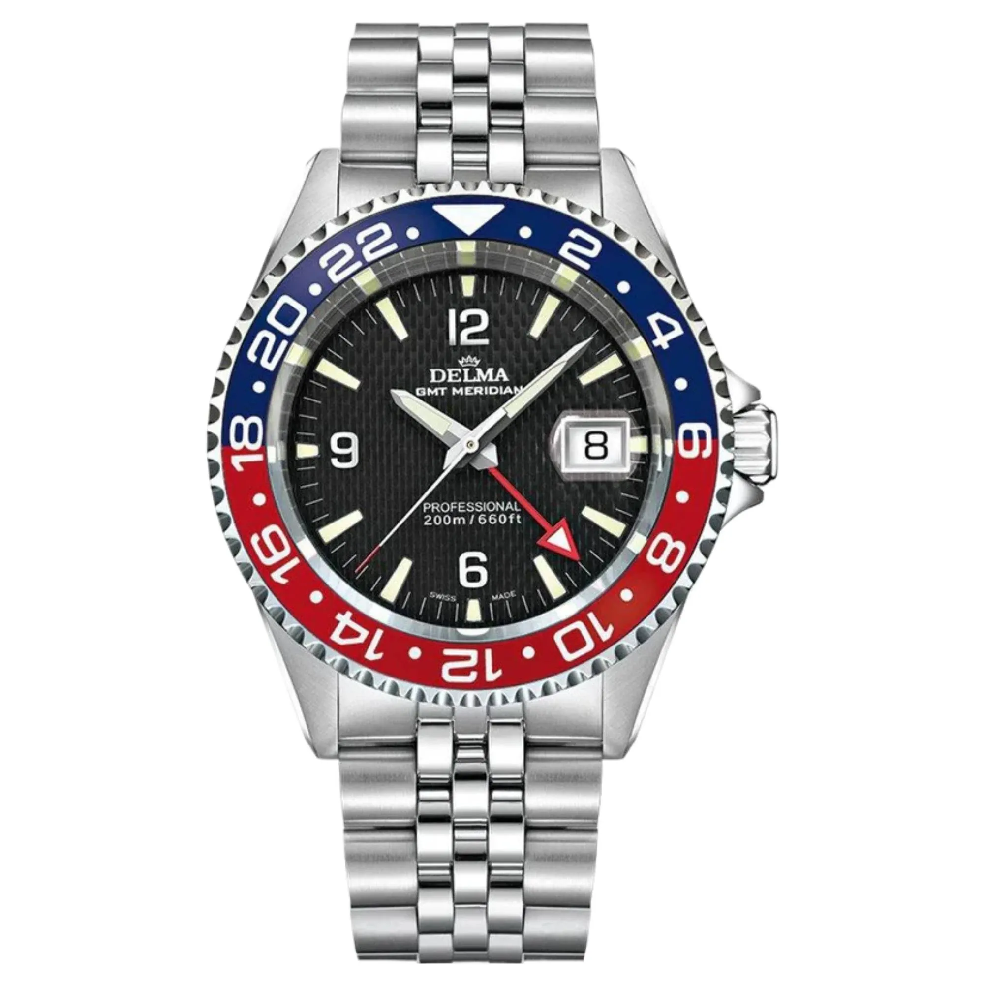 Delma 41702.648.6P034 Santiago GMT Quartz Watch sold by H.S. Johnson