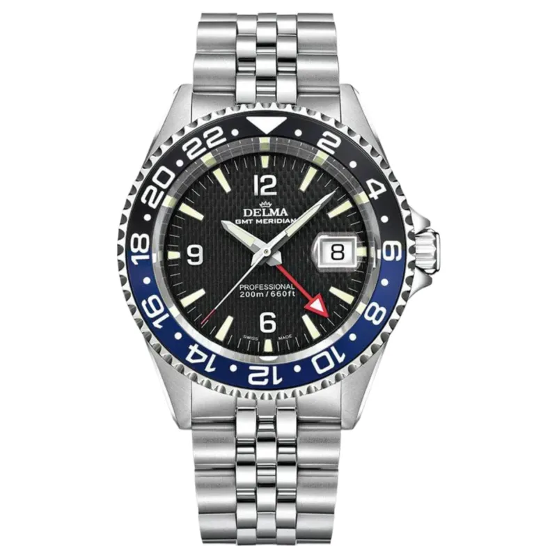 Delma 41702.648.6.034 Santiago GMT Quartz Watch sold by H.S. Johnson