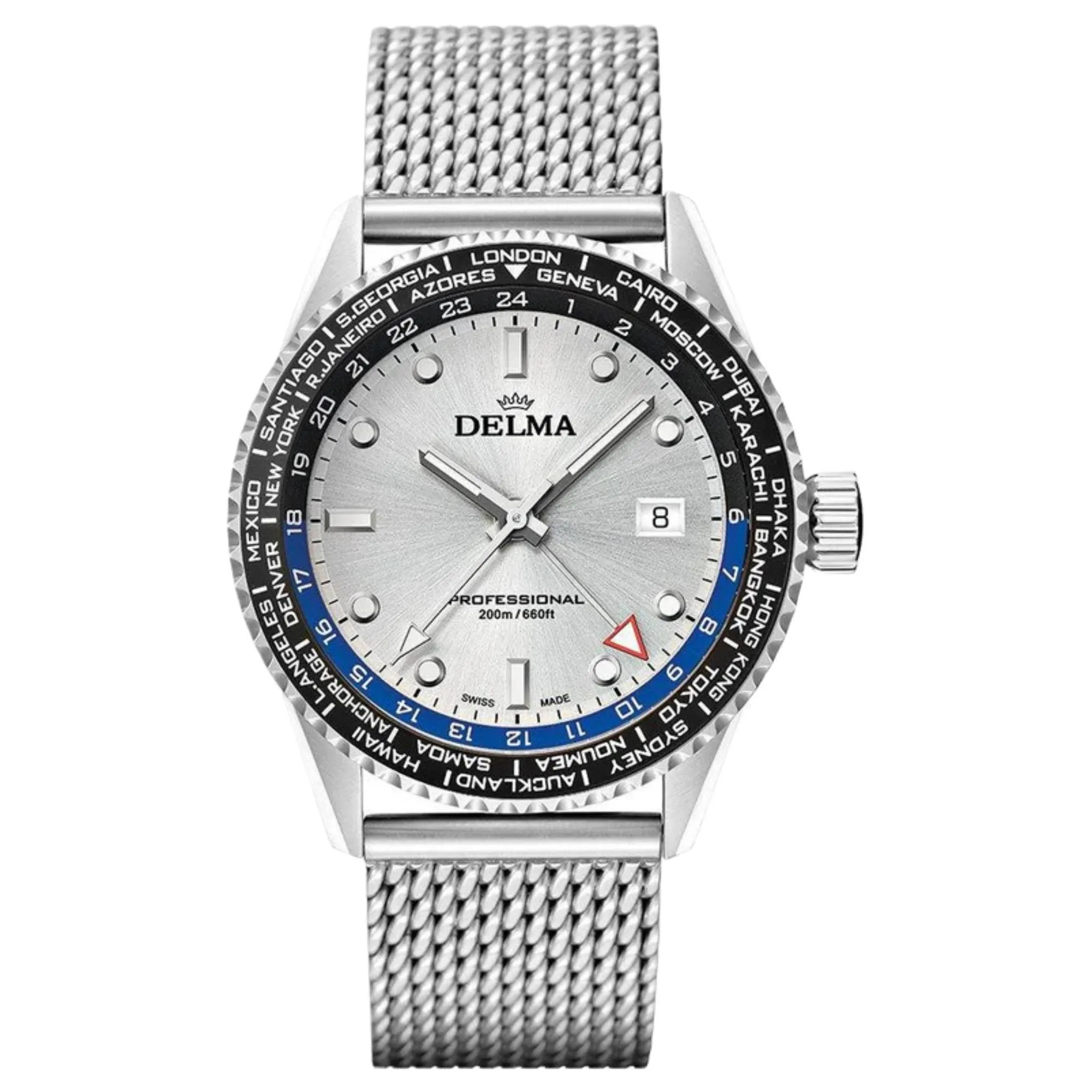 Delma 41801.712.6.061 Cayman Worldtimer Quartz Watch sold by H.S. Johnson